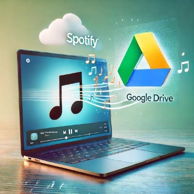 save spotify local files to google drive