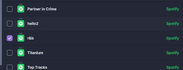 select spotify playlist on soundiiz