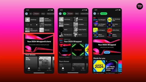 spotify wrapped on phone banner