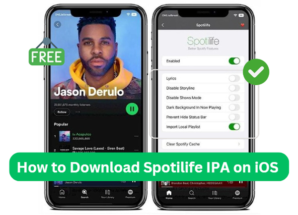 download spotilife ipa to get free spotify premium