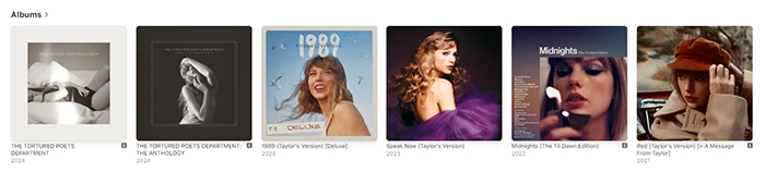 taylor swift albums