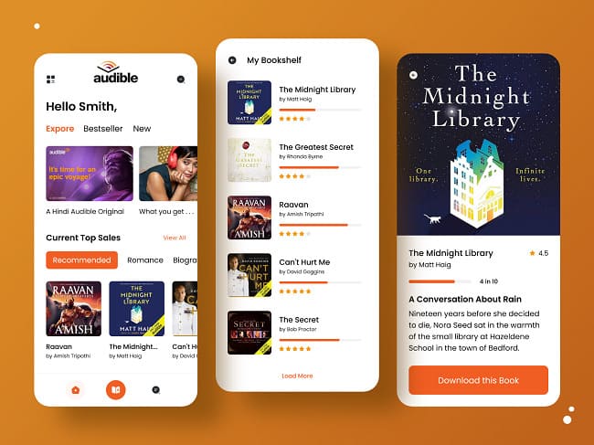 the interface of audible books