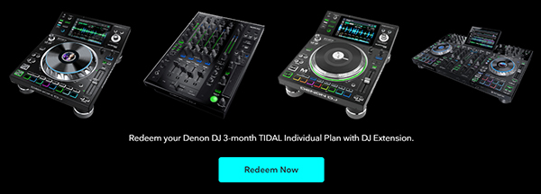 tidal 3 month free trial via denon dj