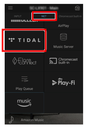 connect tidal to onkyo receiver