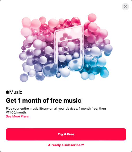 try apple music free on mac