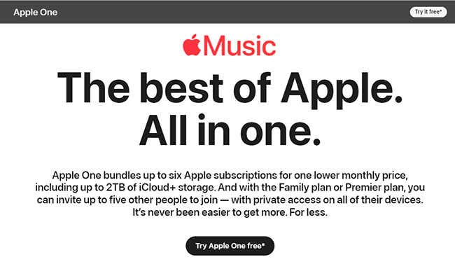 get apple music free via apple one