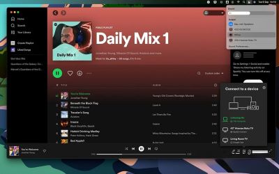 Activating AirPlay on a Mac for Spotify