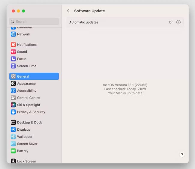 update your macos system