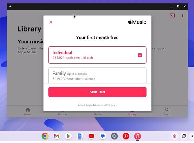 get apple music on chromebook