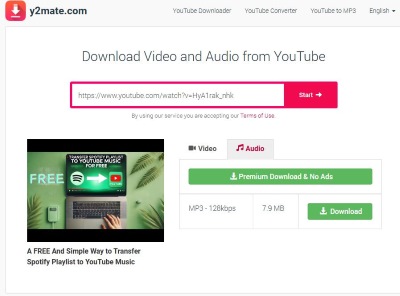 y2mate com downloading option